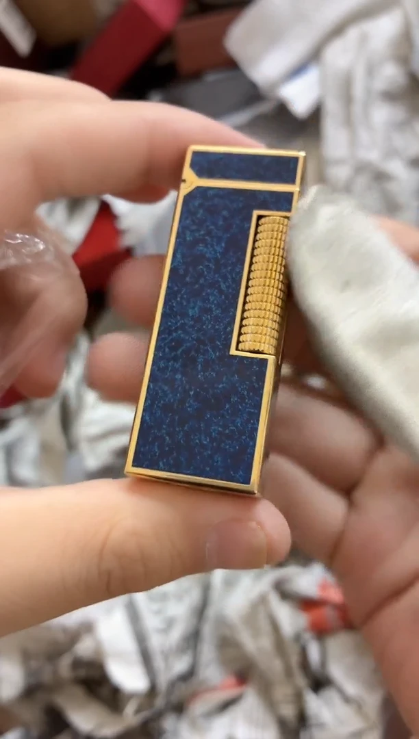 四代蓝七宝烧打火机