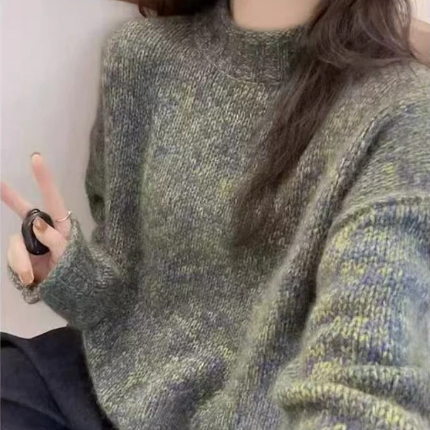 275#新款毛衣女长袖针织衫圆领套头14