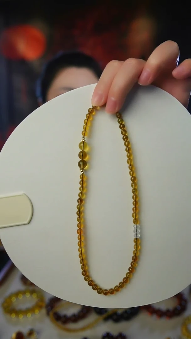 【闪购商品】琥珀手链未镶嵌蓝珀双全手串5+