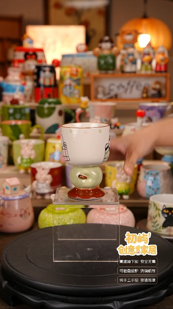 瓷初屿手工手绘陶瓷餐具健康釉下彩