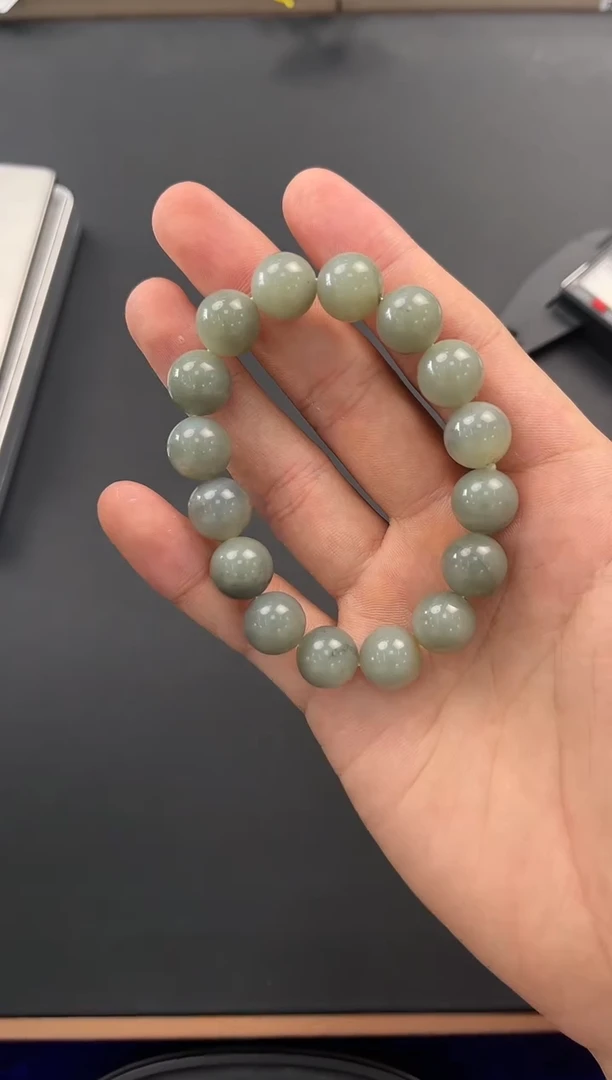 未镶嵌手串和田玉若羌青花手串卡12微色差