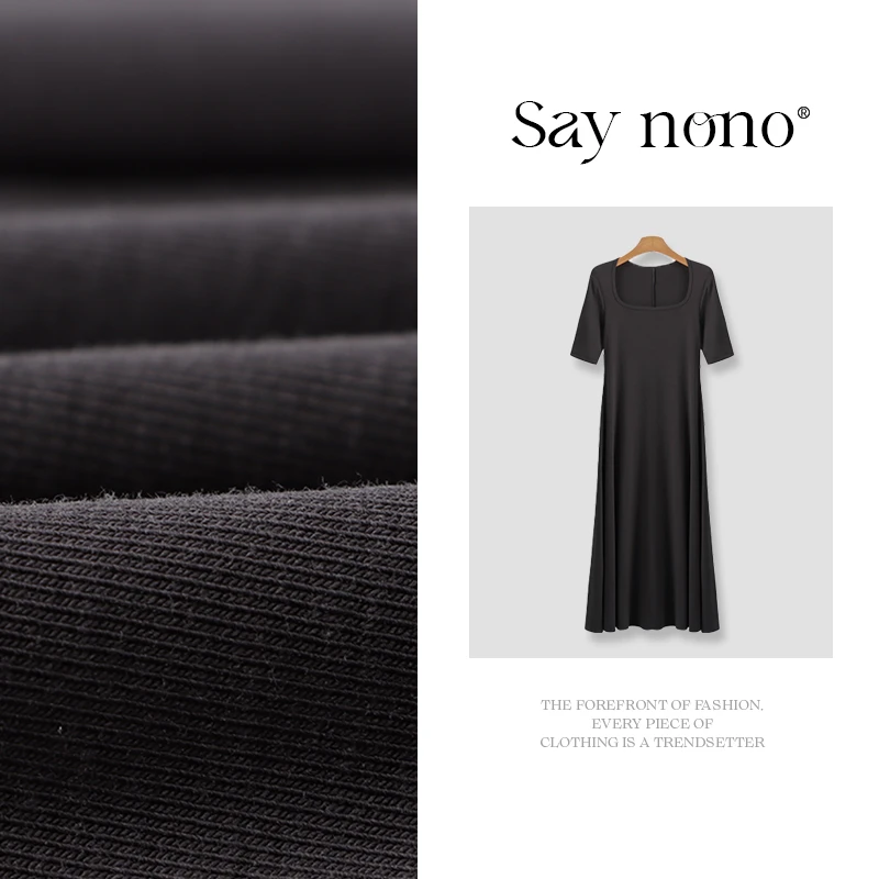 懒猫nono│Saynono T型领五分袖长裙/XXMYP0043