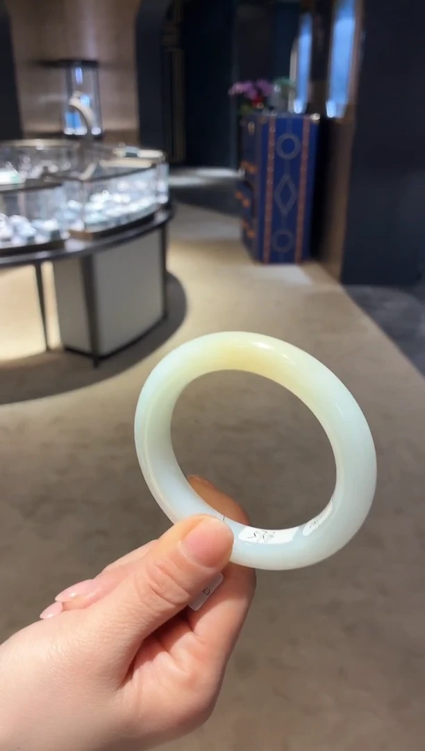 未镶嵌手镯和田玉78【】不退不换圈口57.3