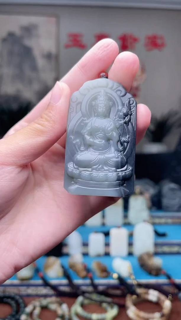 和田玉未镶嵌挂件1