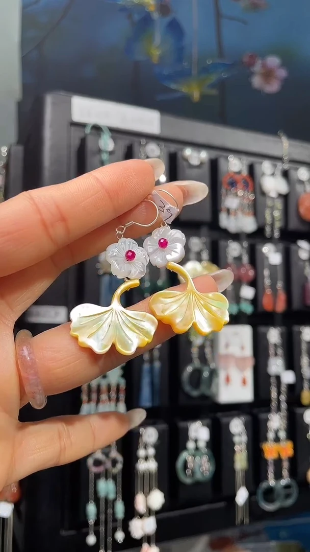 银S925镶嵌耳饰紫晶薇*笑 薇薇笑