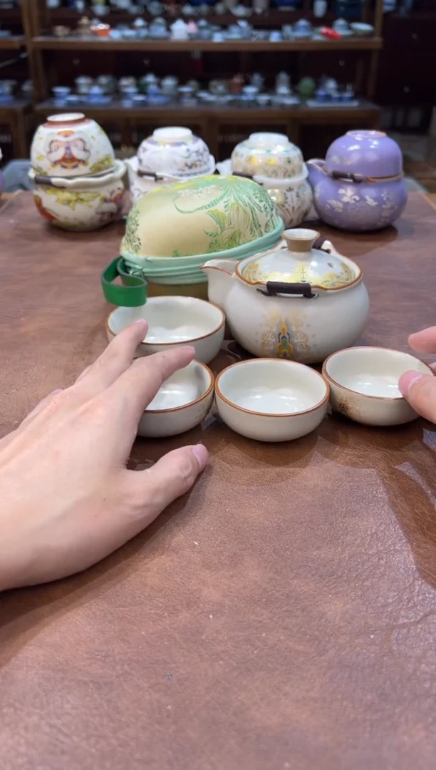 真的很便宜超好看会开片的旅行茶具