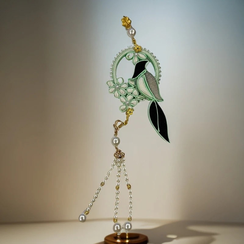 新中式旗袍唐装手工定制小鸟压襟