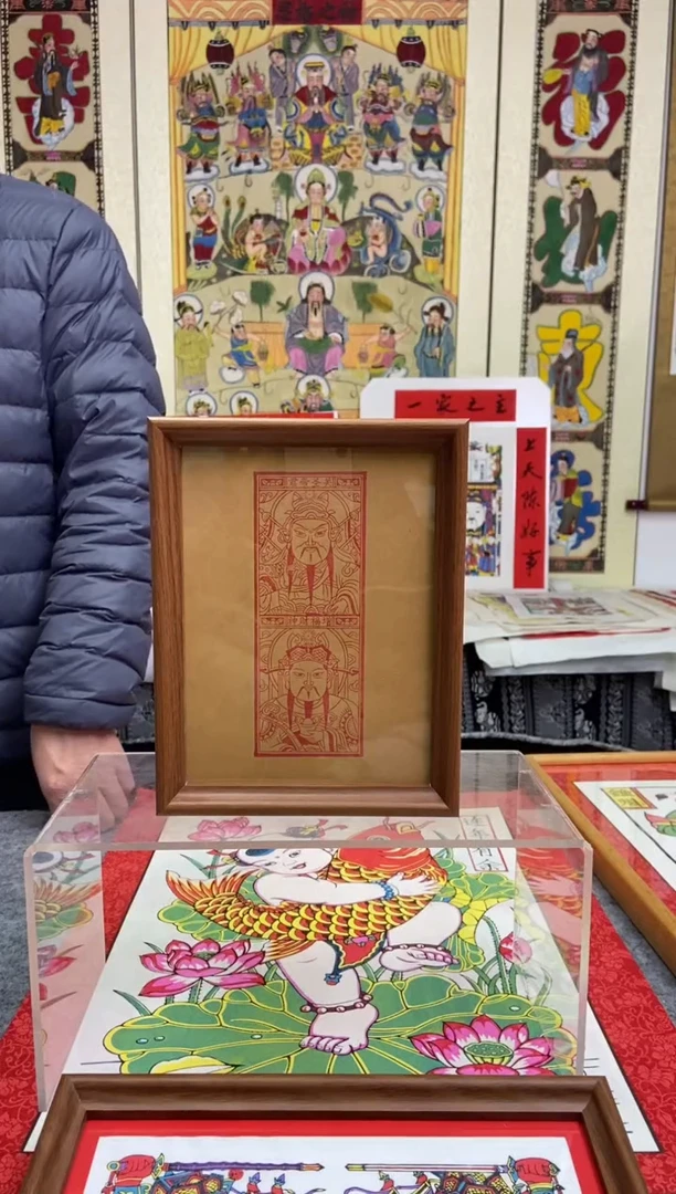 朱拓8寸上关下财摆台手工制作精品