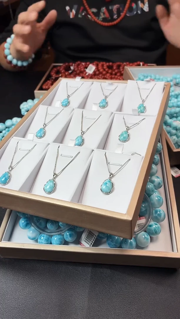 未镶嵌针钠钙石（海纹石）吊坠(不含链)3号多样性发一