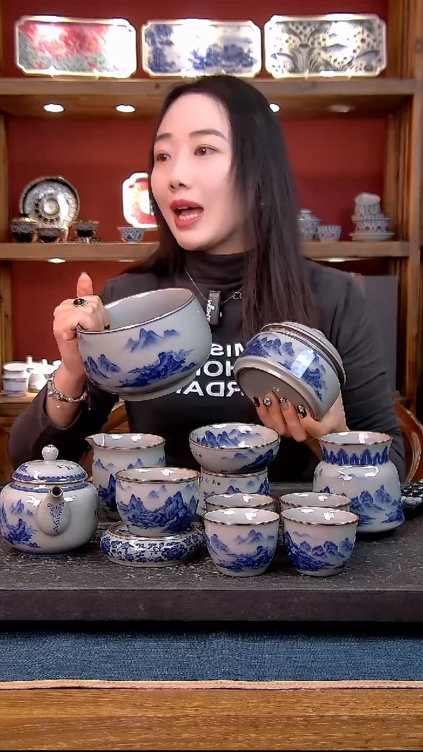 简装家用款12件套 老陶泥开片纹陶瓷茶具