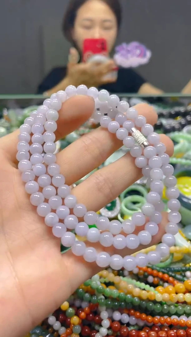 颈饰未镶嵌翡翠5MM/U/翡翠A货，一件也是批发价
