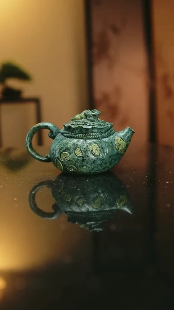 砖雕冰碛岩手工雕刻茶器