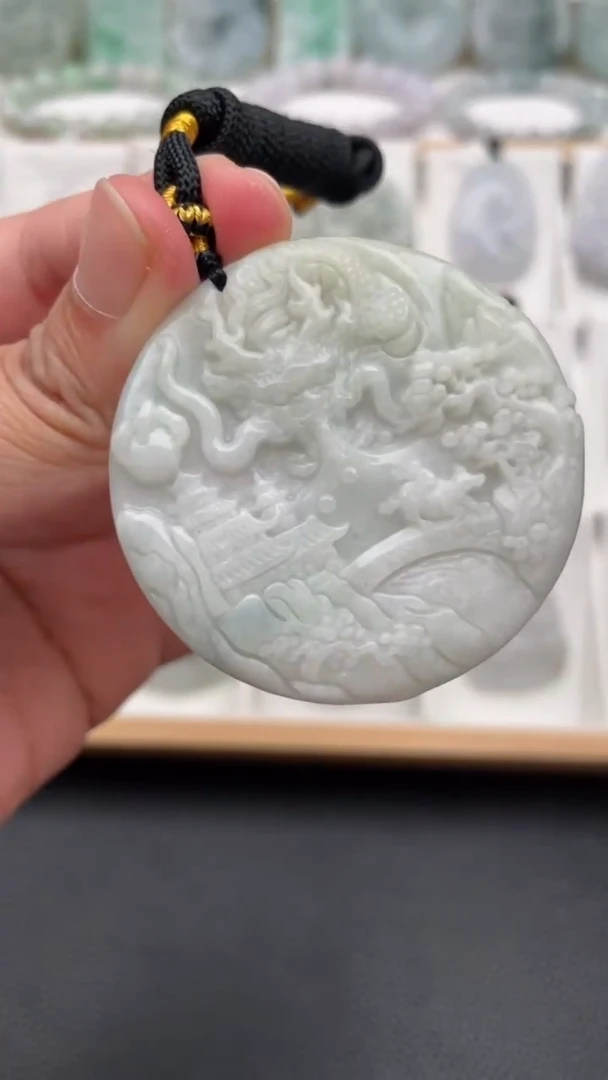 颈饰未镶嵌翡翠天然缅甸翡翠A货8