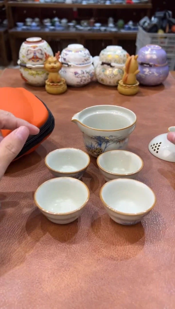 真的很便宜会开片的旅行茶具