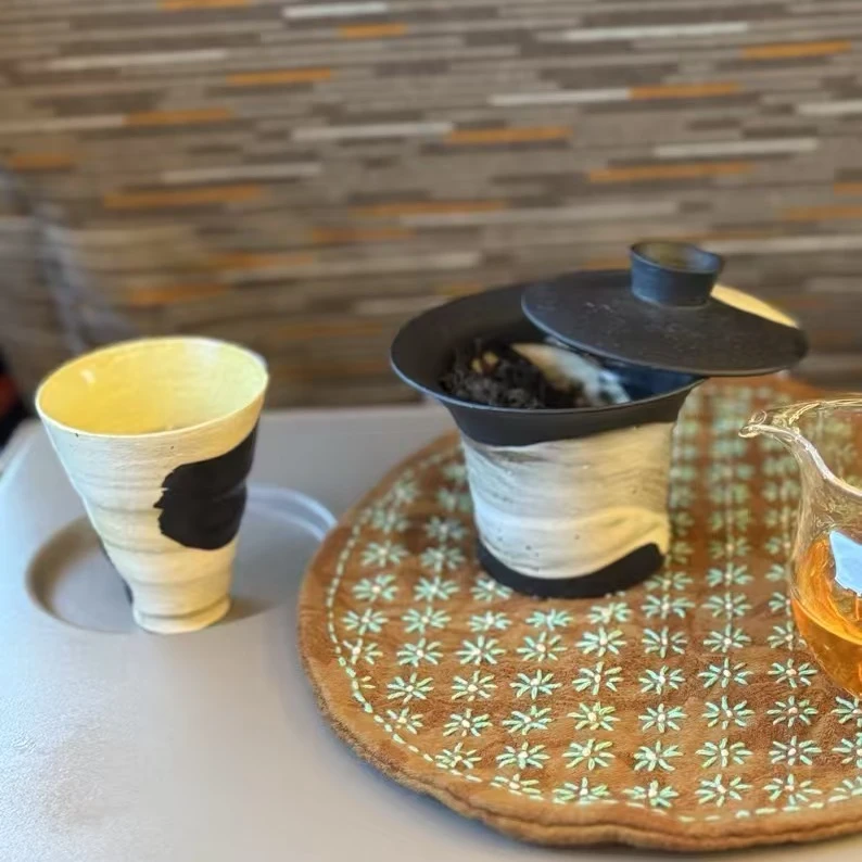 牧渔 黑白山水系列  盖碗 主人杯