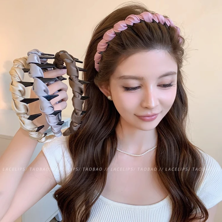 蜜粉甜心~带齿防滑波浪发箍女高颅顶头箍日常外戴百搭发卡发饰夏