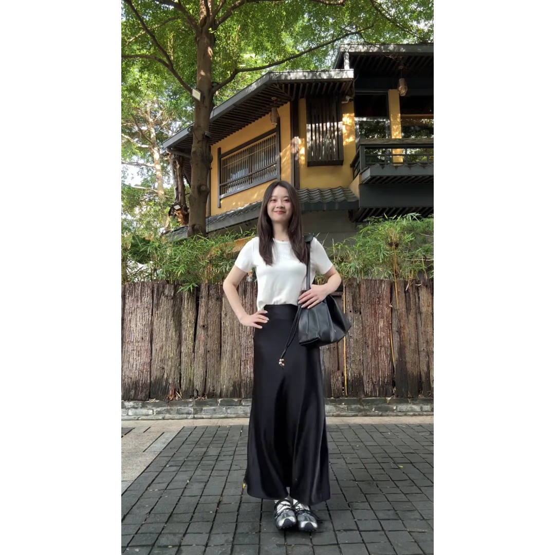 MARIE.COCO夏季时尚极简风一整套穿搭百搭T恤上衣搭配气质半身裙