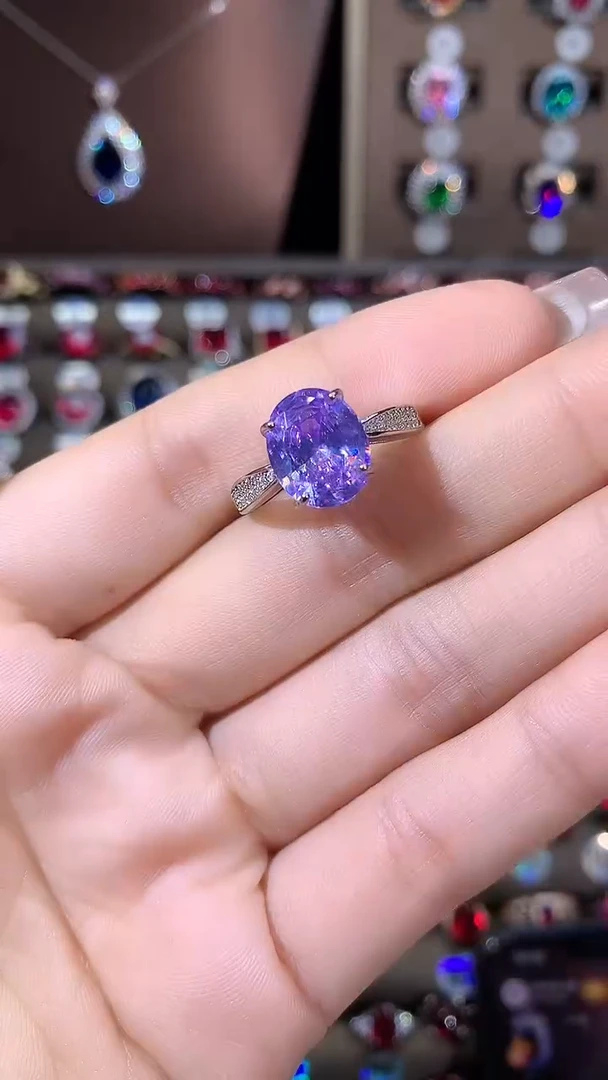 无925银浅紫色戒指911