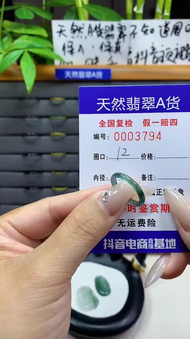 【闪购商品】翡翠戒圈未镶嵌天然翡翠A货3794
