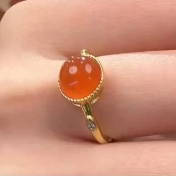 【老王优选】hr24121503-天然s925南红戒指-多样性发一