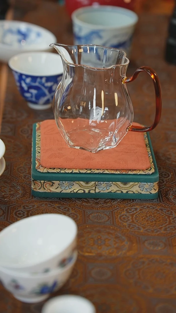 摆件景德镇观宋玻璃公道杯