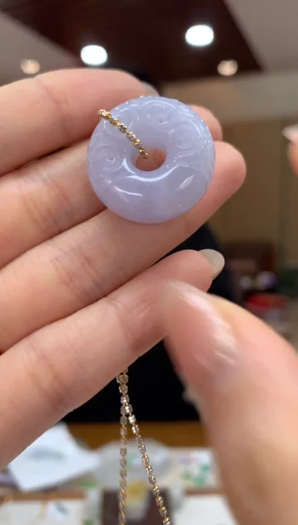 吊坠(不含链)未镶嵌翡翠平安扣