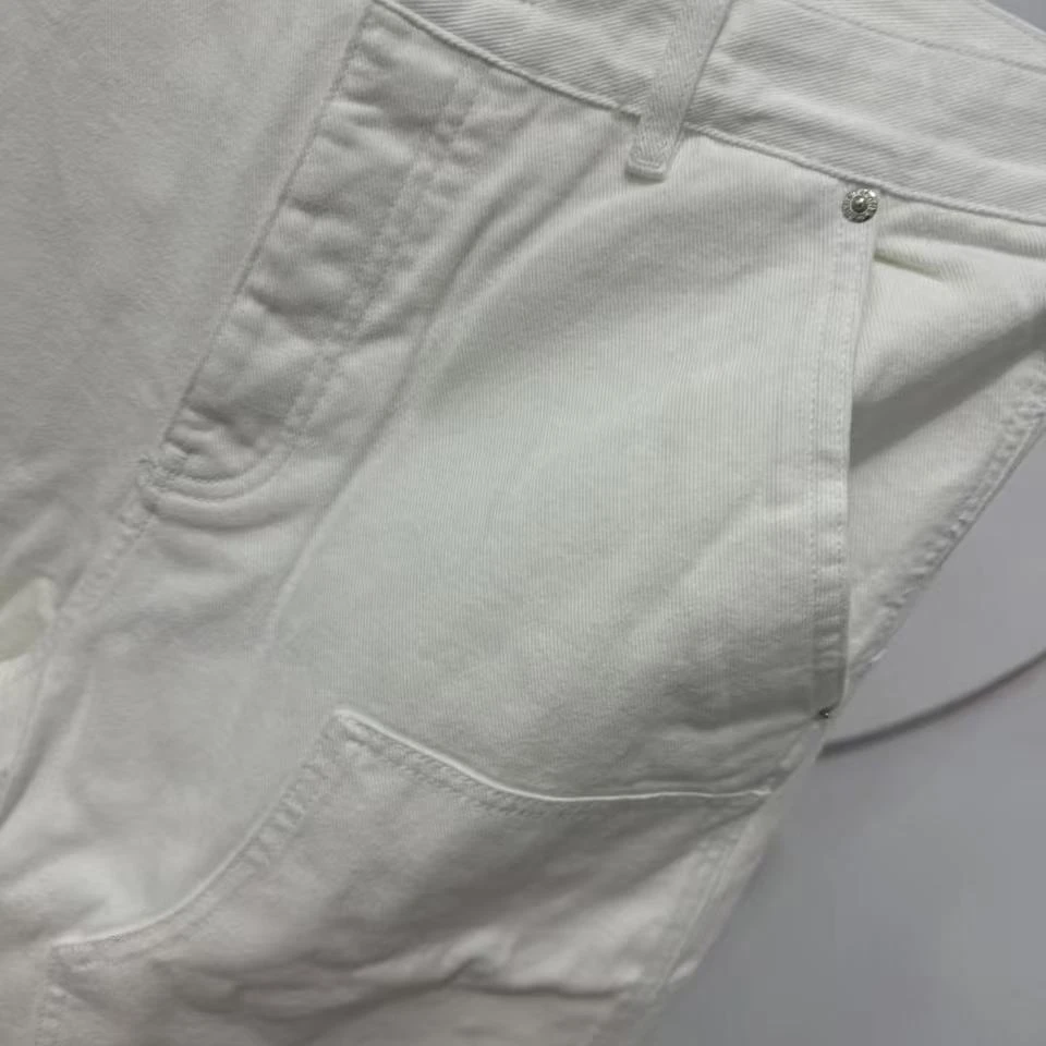 PK02 白色阔腿休闲裤