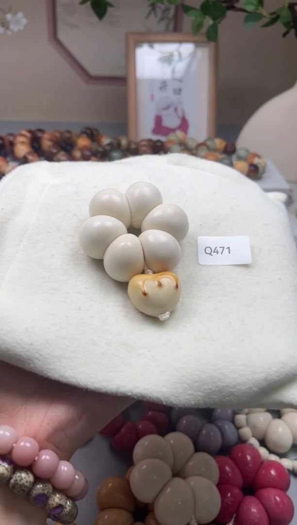 手串菩提根/象牙果Q471牙果蒜瓣手捻27mm一串通货随机