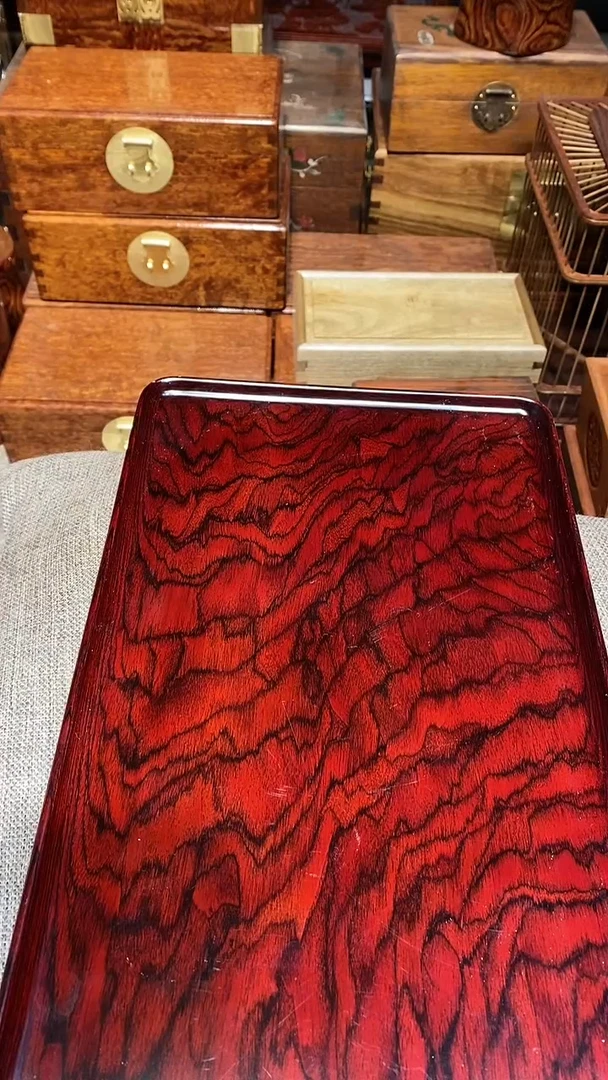 【闪购商品】红酸枝木类木艺茶盘