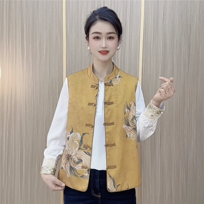 2025上衣马夹宽松马甲时尚洋气气质国风春季外搭