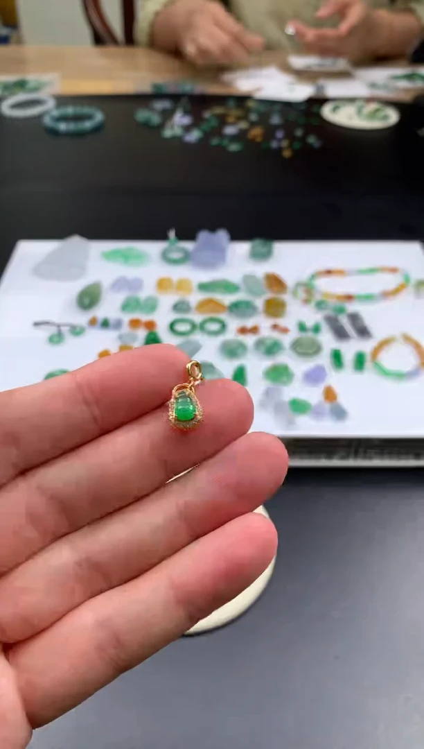 翡翠银S925镶嵌颈饰乙*2翡翠