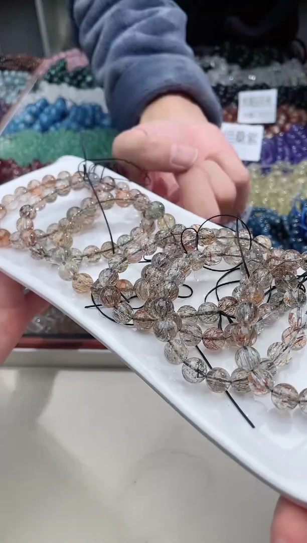 【闪购商品】水晶手链银S925镶嵌高品黑金超627