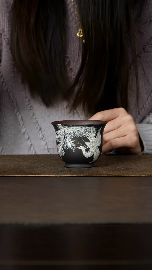 茶杯紫砂杯研所 有凤来仪