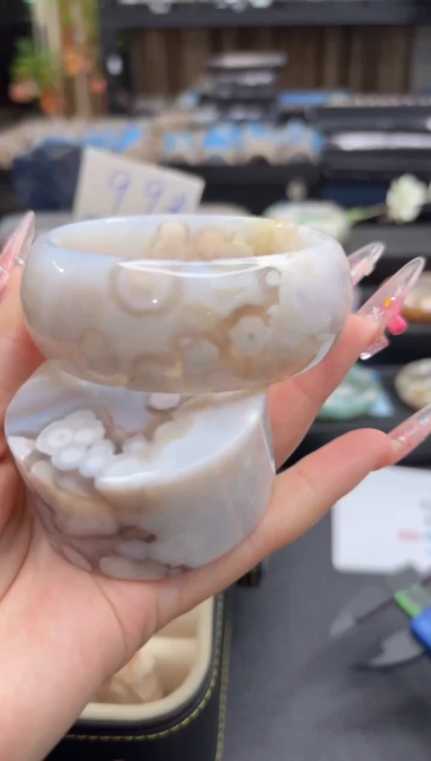 未镶嵌手镯石英质玉94(61圈赠送镯心)