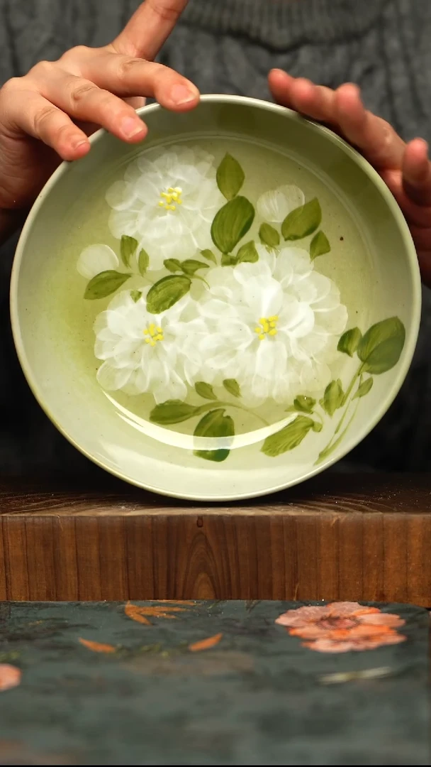 杯釉下彩手工手绘同款陶器