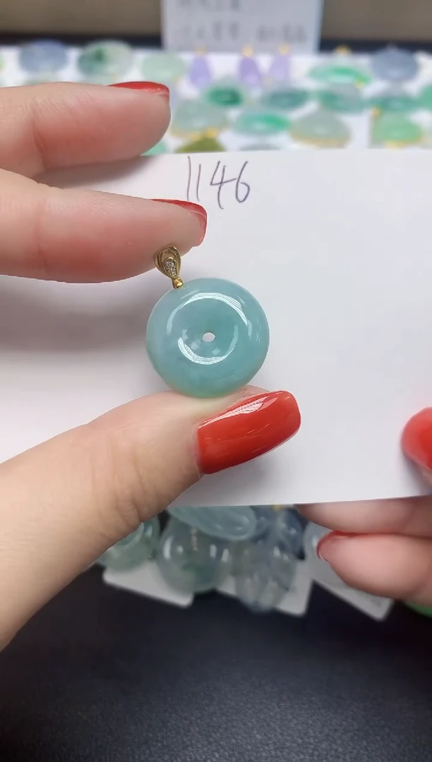 颈饰未镶嵌翡翠天然缅甸翡翠A货翡翠百元以上9元证书费自理