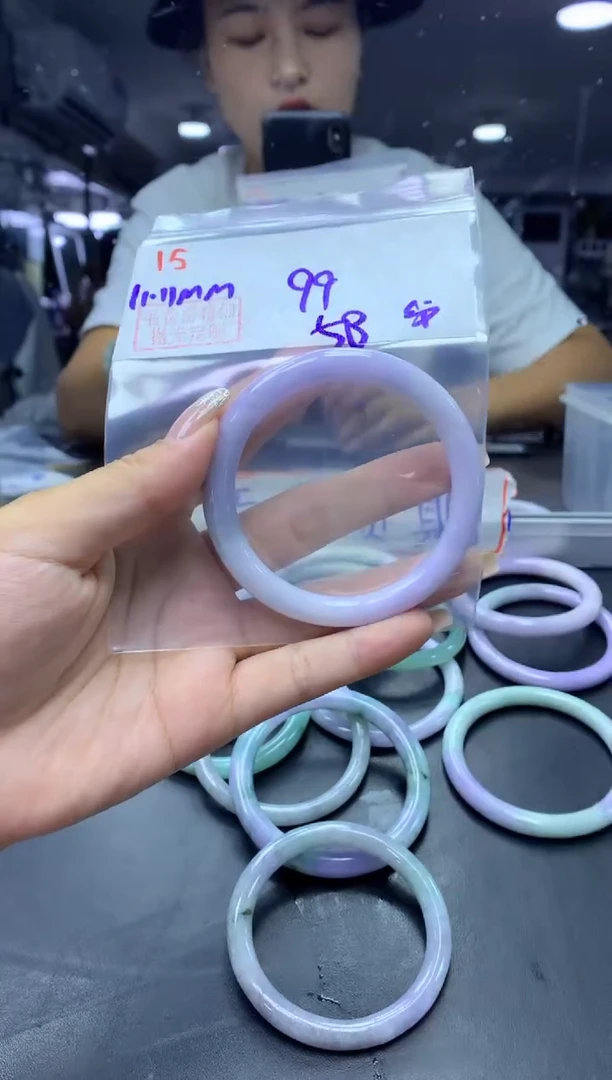 未镶嵌定制翡翠15手镯58纹+99元+拍一发一