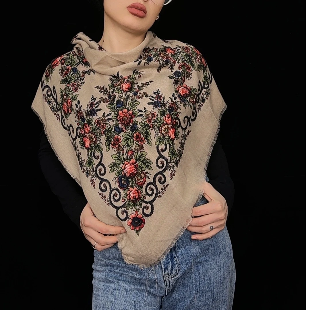 纯棉丝巾新疆民族风 巴大木花色 网红款 时尚 （新疆包邮）   90*90