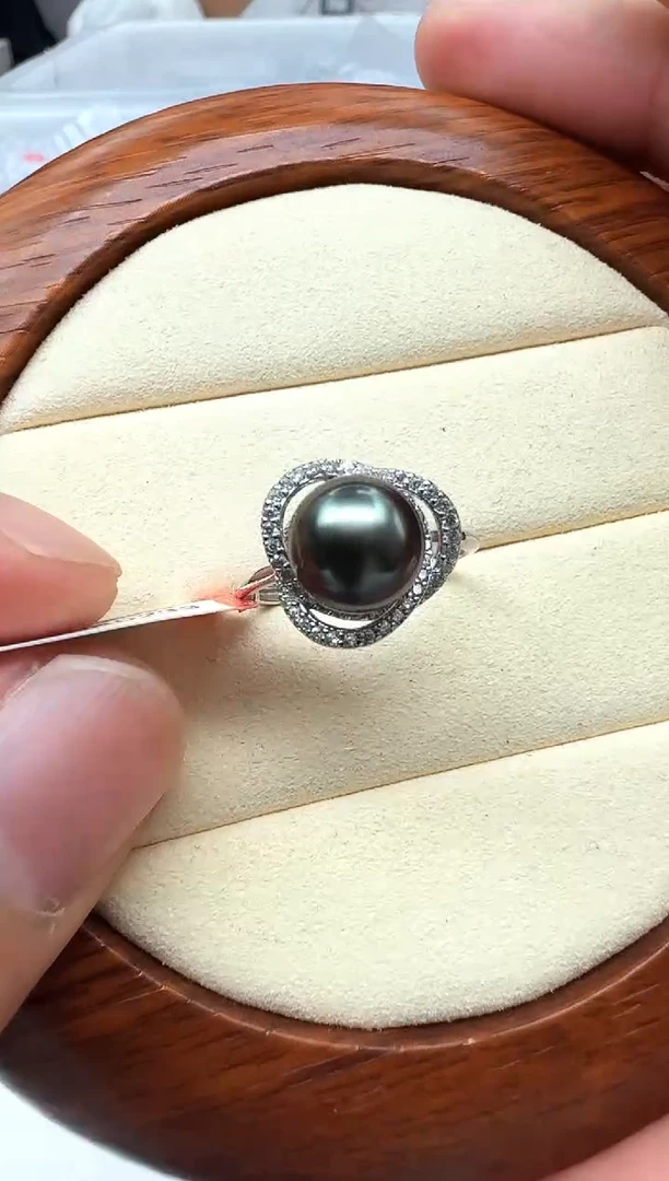 【闪购商品】海水珍珠AQ银S925镶嵌海水珍珠戒指@@GP894