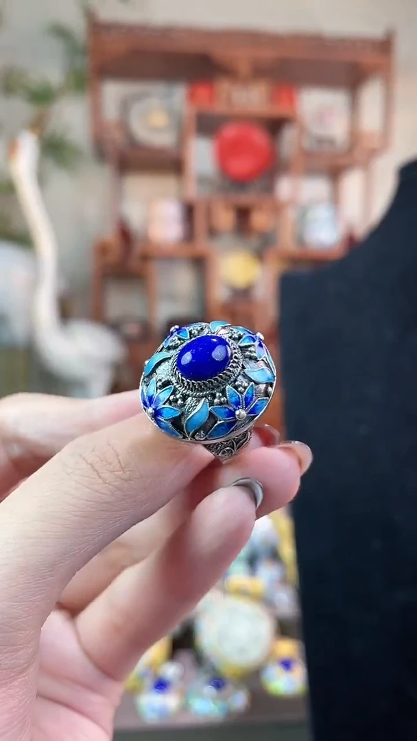 非遗手工花丝镶嵌戒指