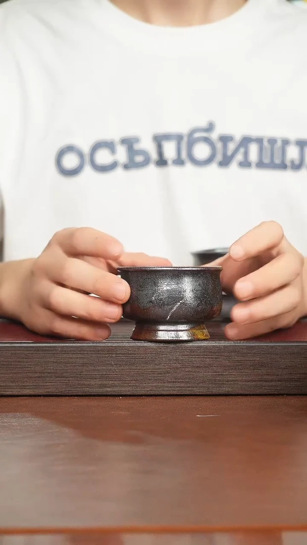 茶杯紫砂柴烧主人杯