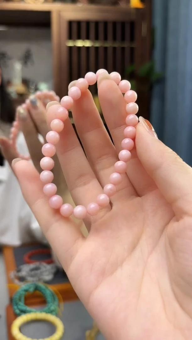 未镶嵌蛋白石手串粉澳宝手串7mmXZYW