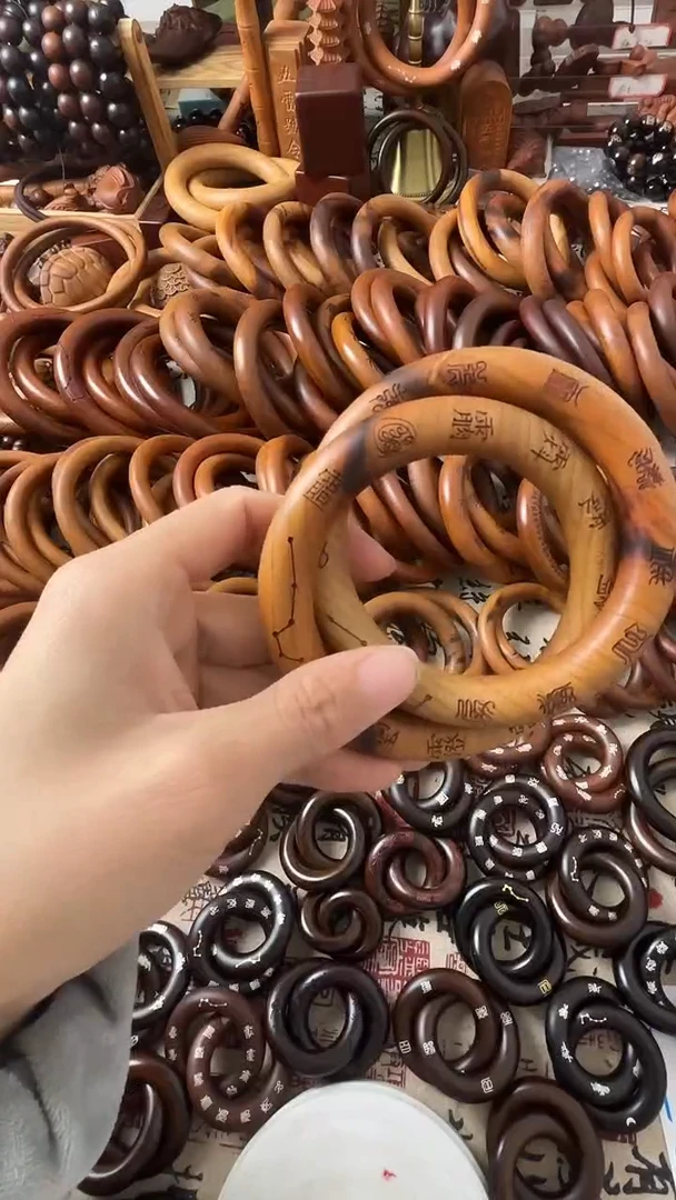 枣木乾坤圈桃木70圈口微瑕一物一拍