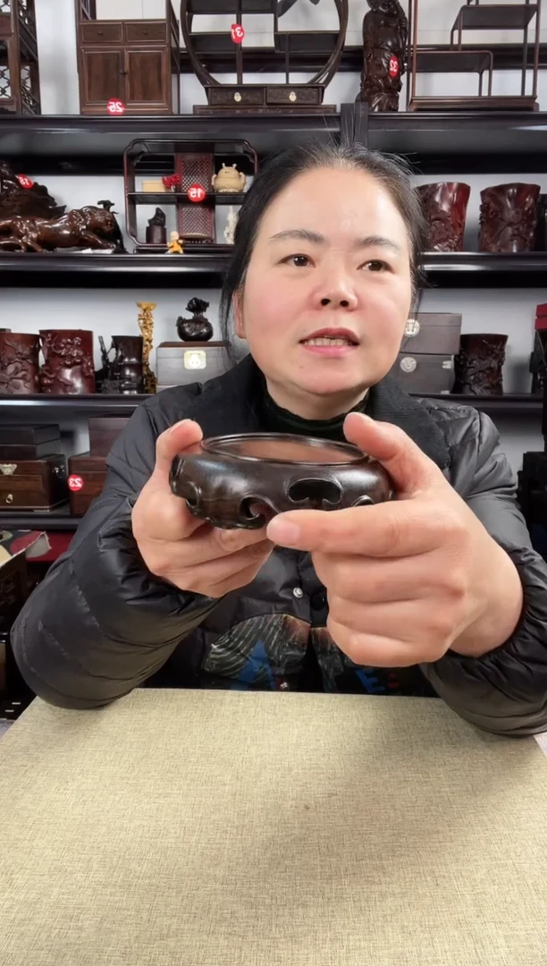 木小卷边圆老李红木工艺品