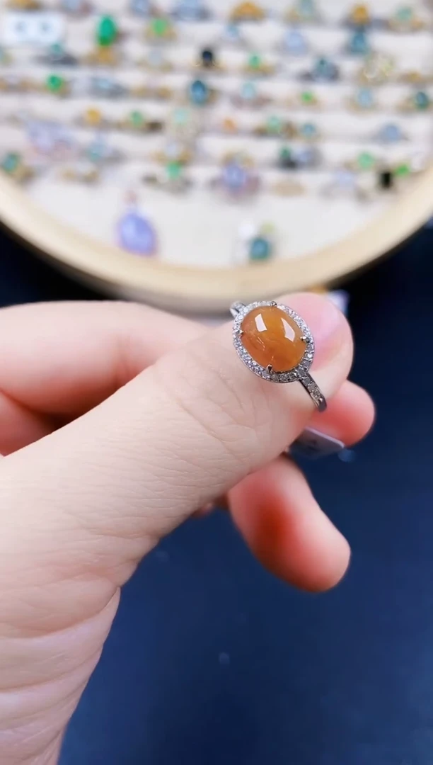 【闪购商品】翡翠戒指银S925镶嵌120120120