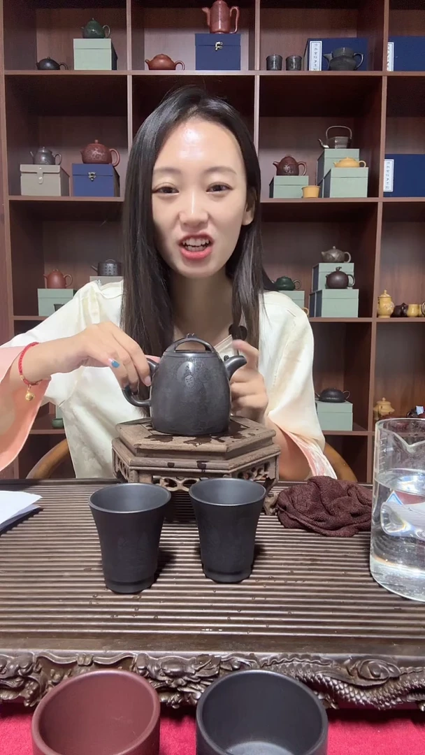 茶壶紫砂@*子五路财神牛盖秦权套组  赵晖