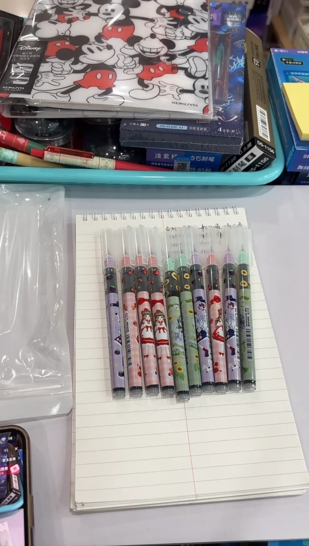 Z080直液式走珠笔0.5(黑色)女款(30支)笔杆不挑