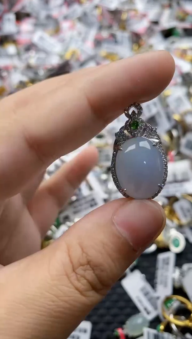 翡翠戒指银S925镶嵌55555555    2