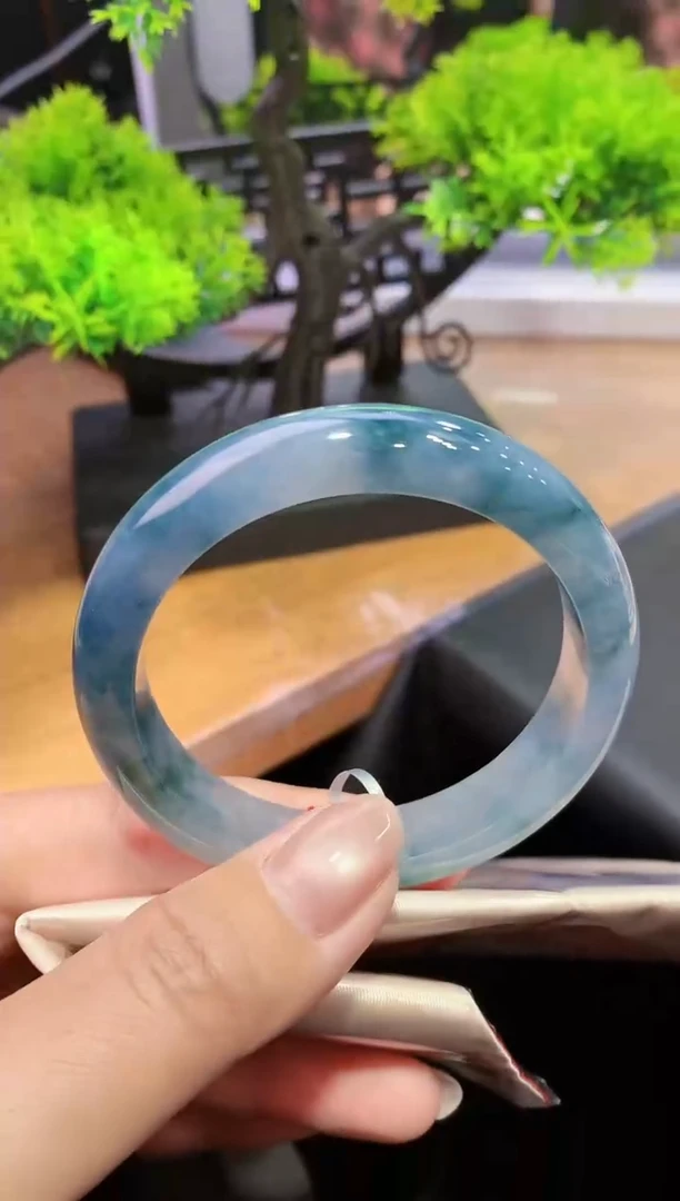 未镶嵌手镯翡翠-k44  天然缅甸A货翡翠55.8正圈