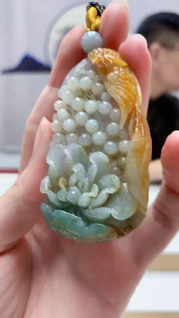 未镶嵌定制翡翠5153zm-毛货挂件21凤凰
